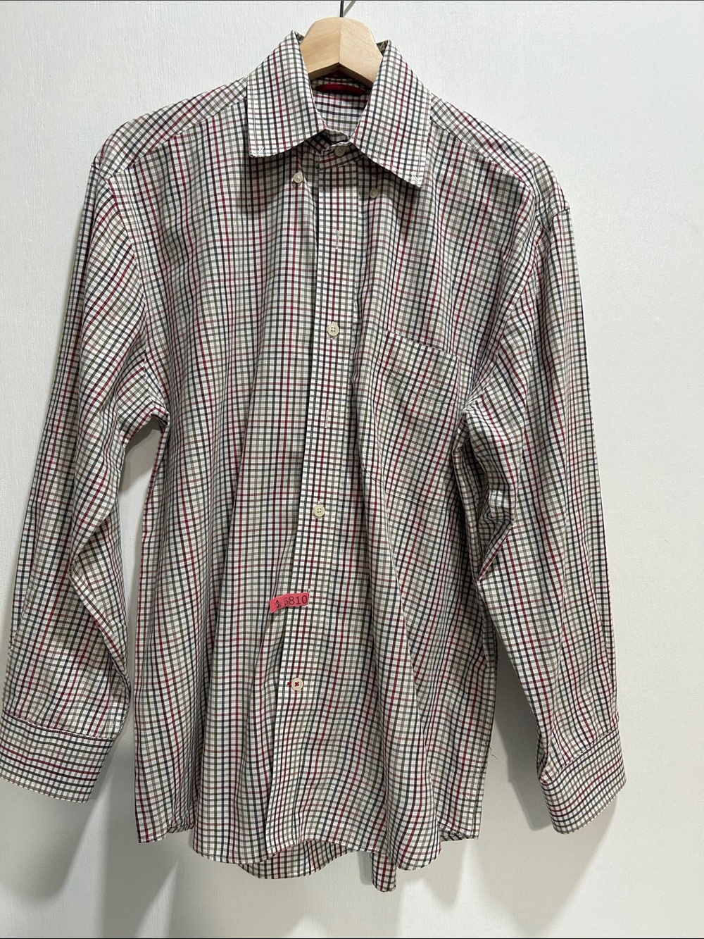 Alan Flusser Men’s Plaid Button-Up Shirt Multicolor Sz Small